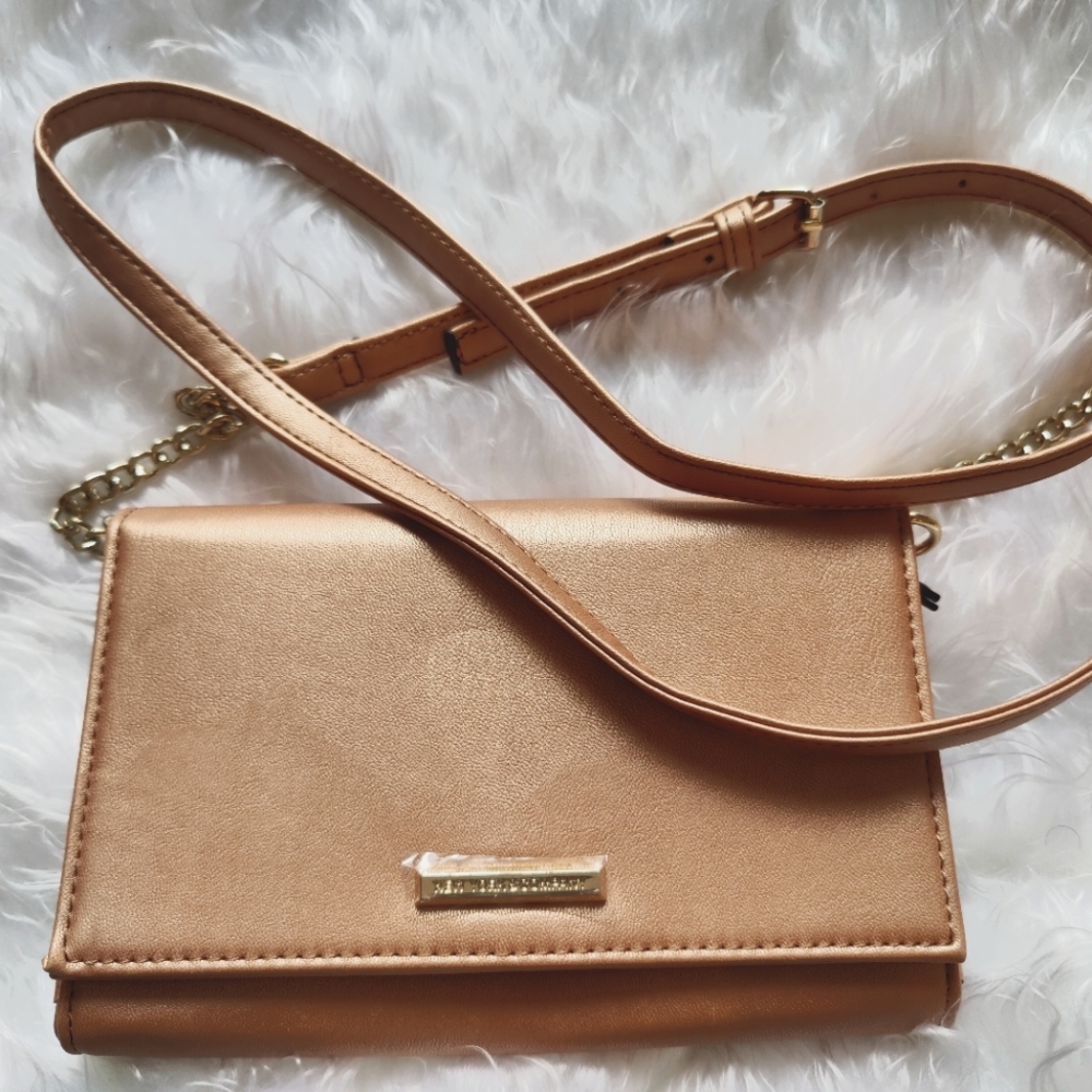 Rosegold Crossbody Wallet Bag